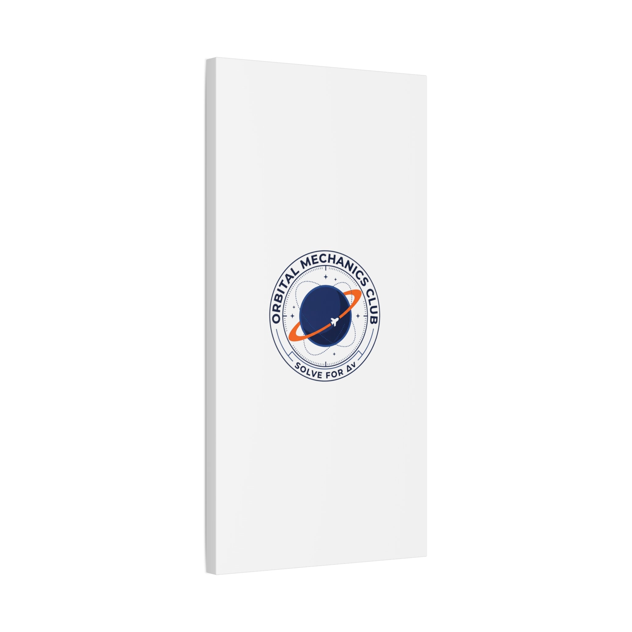Orbital Mechanics Club Mission Patch Canvas – Space Rocket Wall Art | Astronaut & STEM Decor | Science Aesthetic Canvas