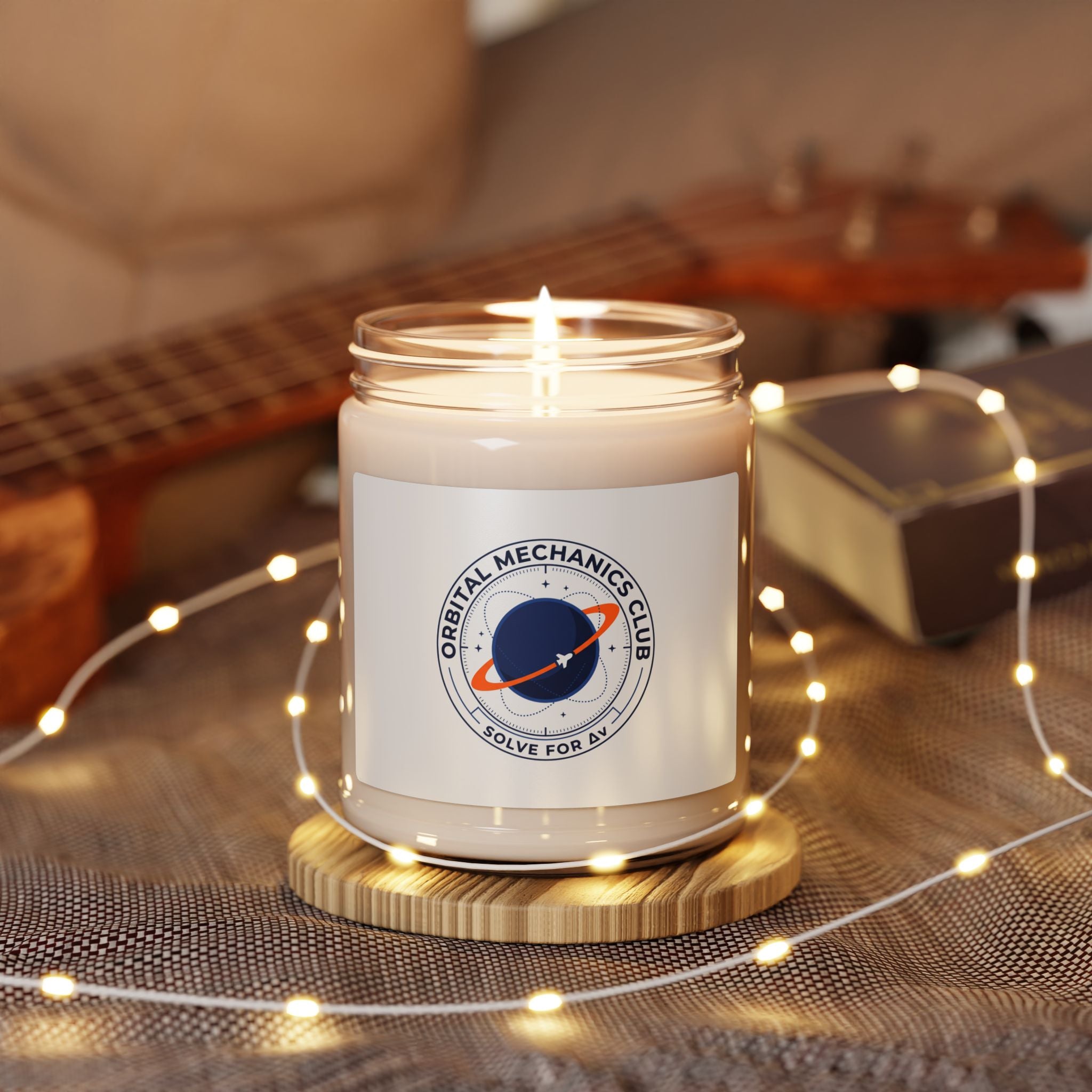 Orbital Mechanics Club Soy Candle – Space Mission Patch Scented Candle | Cosmic STEM Decor | Science Nerd Gift