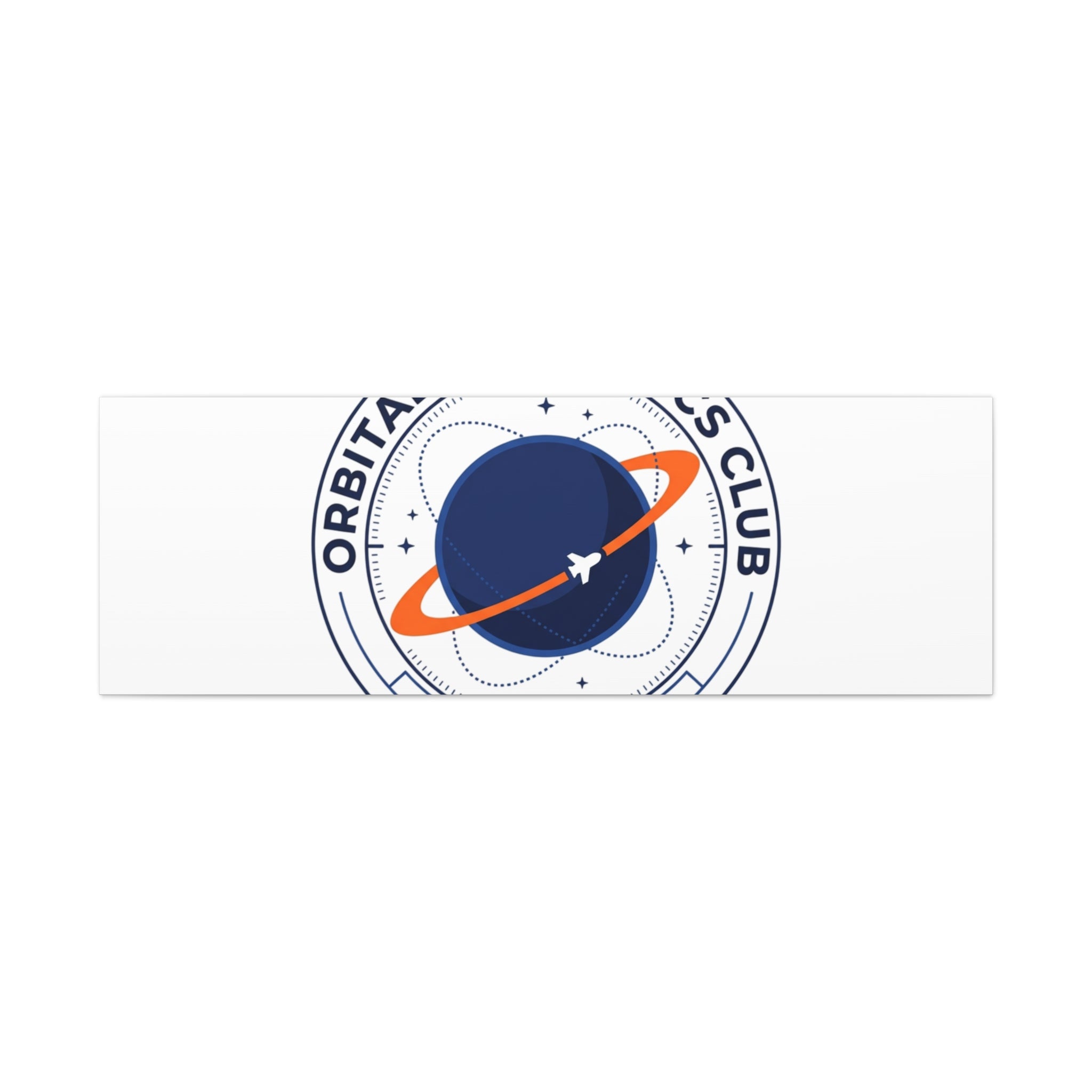 Orbital Mechanics Club Mission Patch Canvas – Space Rocket Wall Art | Astronaut & STEM Decor | Science Aesthetic Canvas