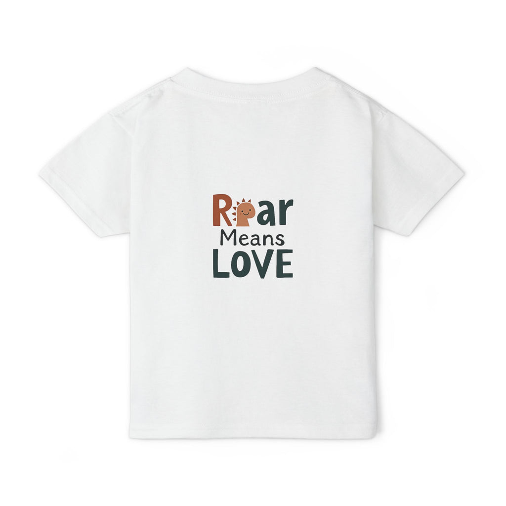 Wild and Free Toddler T-Shirt – Cute Adventure Kids Tee | “Roar Means Love” Back Print | Soft Cotton Shirt for Toddlers