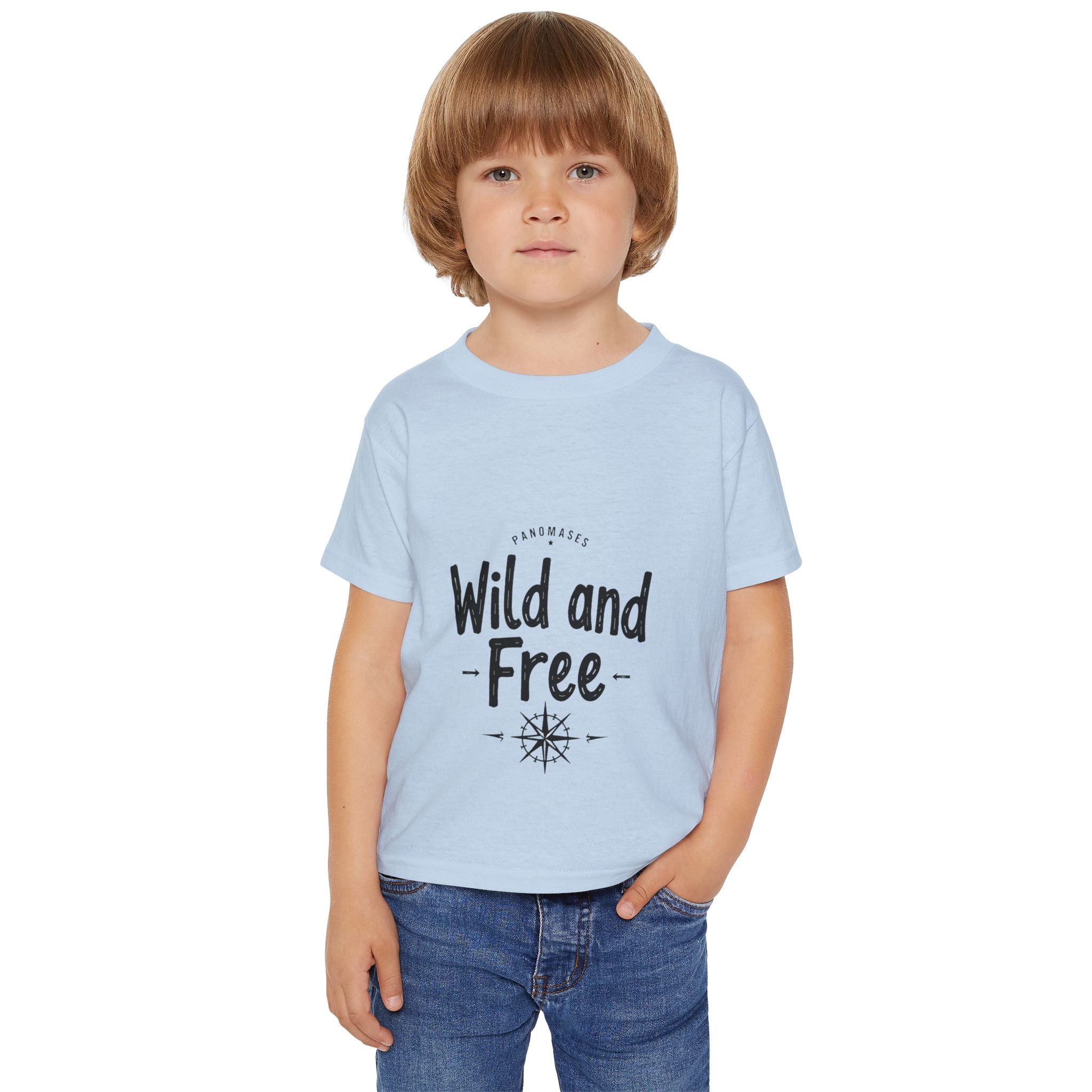 Wild and Free Toddler T-Shirt – Cute Adventure Kids Tee | “Roar Means Love” Back Print | Soft Cotton Shirt for Toddlers