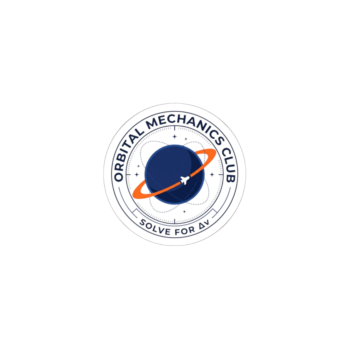 Orbital Mechanics Club Mission Patch Sticker – Space Rocket Decal | Astronomy & STEM Graphic | Science Nerd Sticker