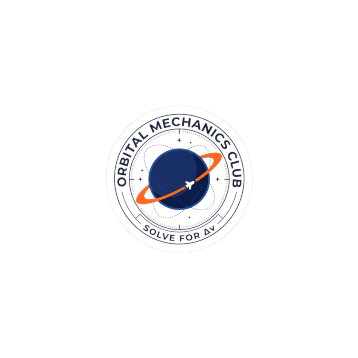 Orbital Mechanics Club Mission Patch Sticker – Space Rocket Decal | Astronomy & STEM Graphic | Science Nerd Sticker