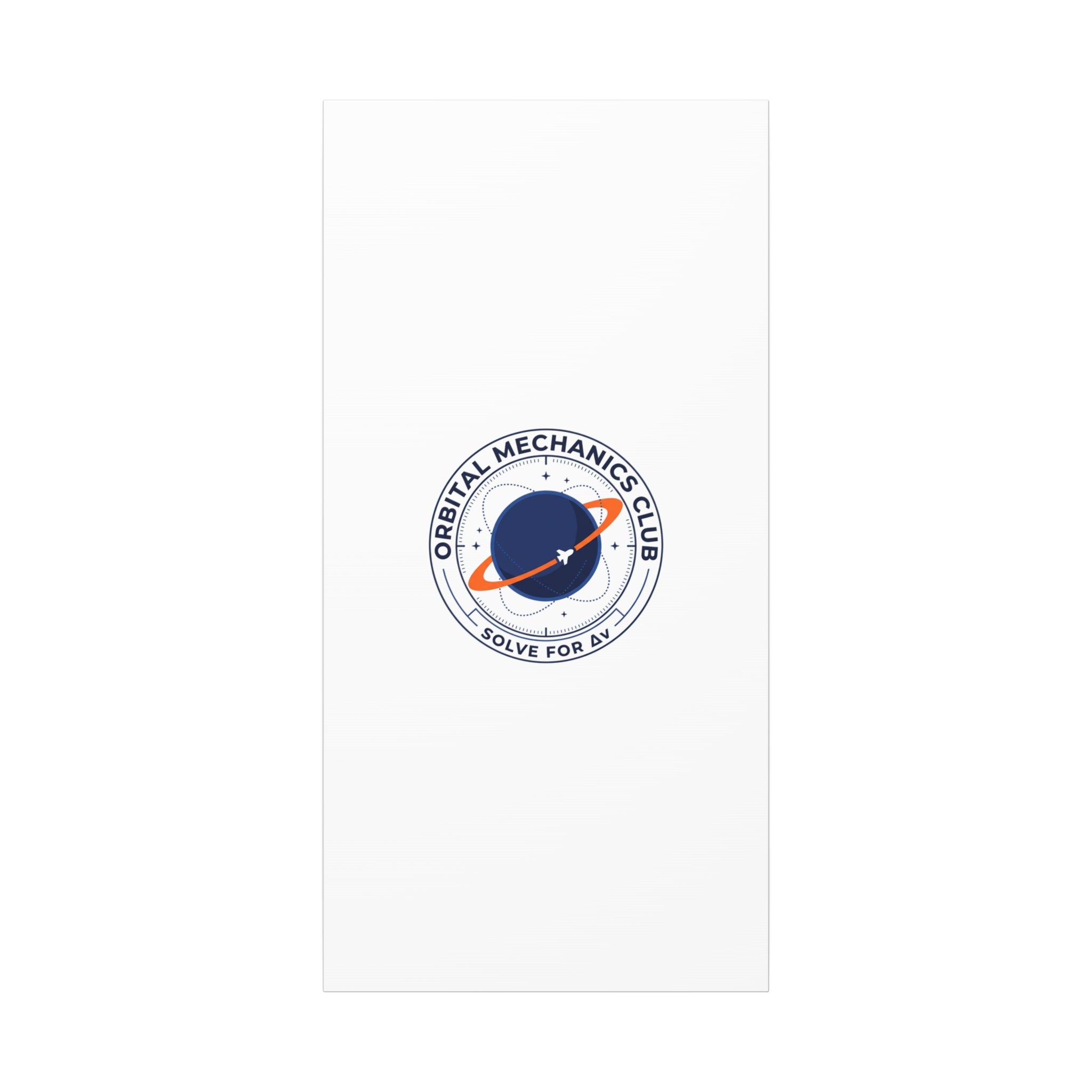 Orbital Mechanics Club Mission Patch Canvas – Space Rocket Wall Art | Astronaut & STEM Decor | Science Aesthetic Canvas