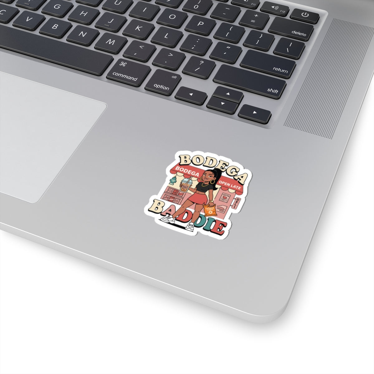 Bodega Baddie Kiss-Cut Stickers – NYC Y2K Aesthetic | Spanglish Streetwear Vibe | Cute Vinyl Laptop & Phone Stickers