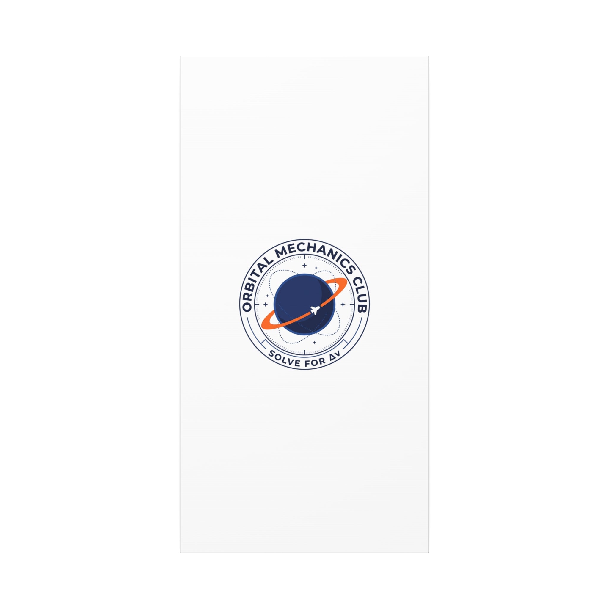 Orbital Mechanics Club Mission Patch Canvas – Space Rocket Wall Art | Astronaut & STEM Decor | Science Aesthetic Canvas