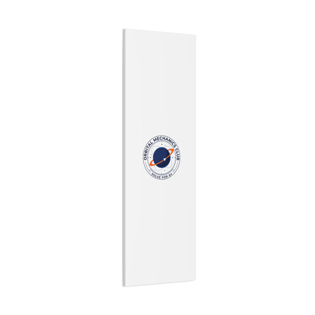 Orbital Mechanics Club Mission Patch Canvas – Space Rocket Wall Art | Astronaut & STEM Decor | Science Aesthetic Canvas