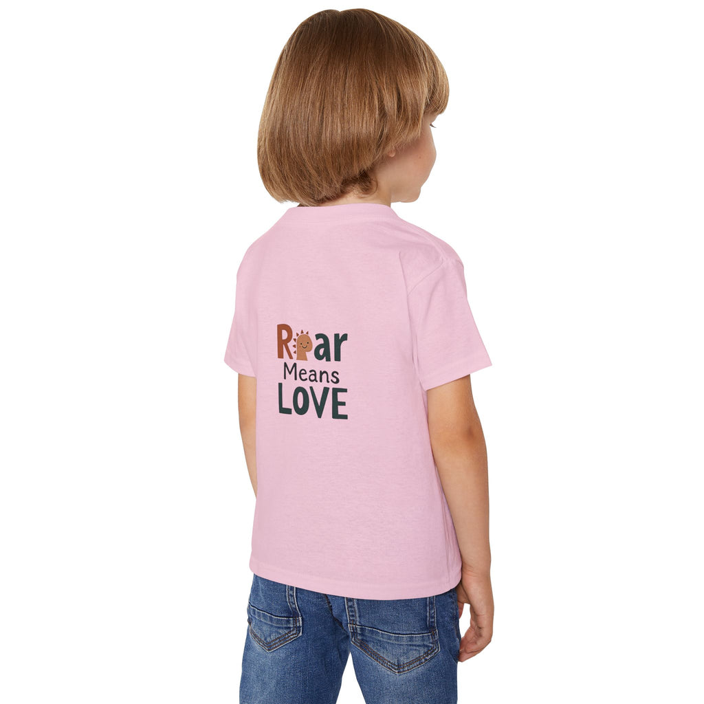 Wild and Free Toddler T-Shirt – Cute Adventure Kids Tee | “Roar Means Love” Back Print | Soft Cotton Shirt for Toddlers