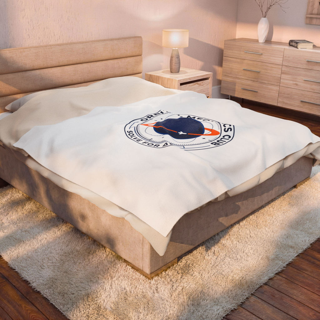 Orbital Mechanics Club Mission Patch Blanket – Space Rocket Throw | STEM & Astronomy Aesthetic | Soft Cozy Science Blanket