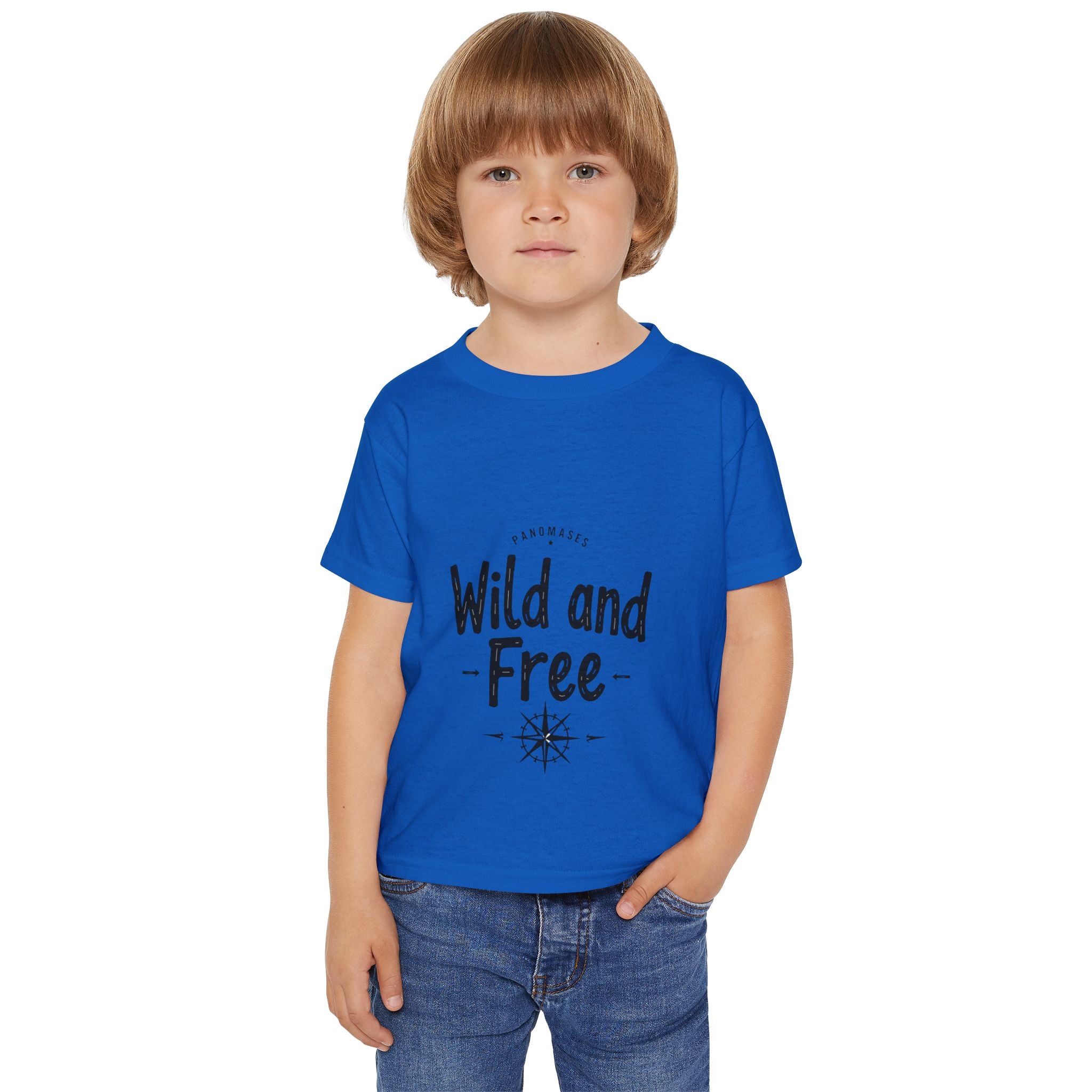 Wild and Free Toddler T-Shirt – Cute Adventure Kids Tee | “Roar Means Love” Back Print | Soft Cotton Shirt for Toddlers
