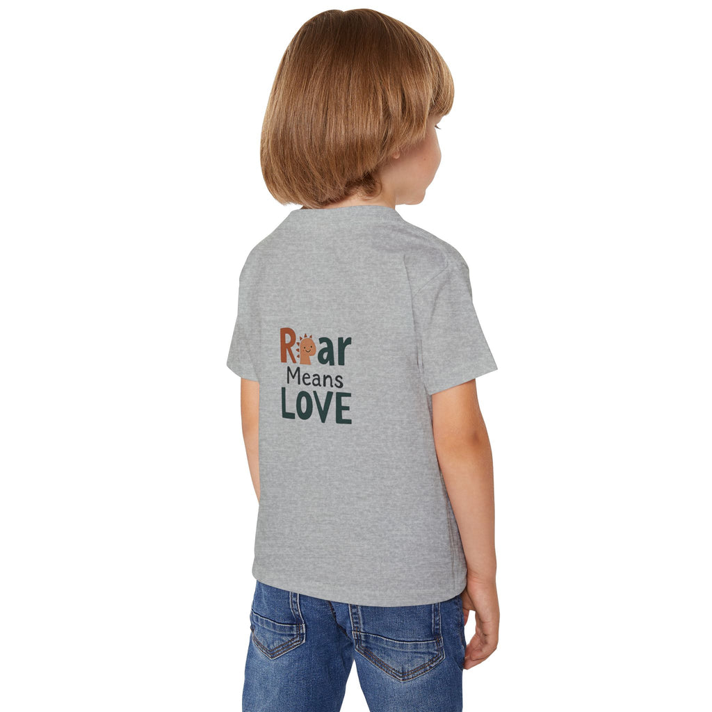 Wild and Free Toddler T-Shirt – Cute Adventure Kids Tee | “Roar Means Love” Back Print | Soft Cotton Shirt for Toddlers