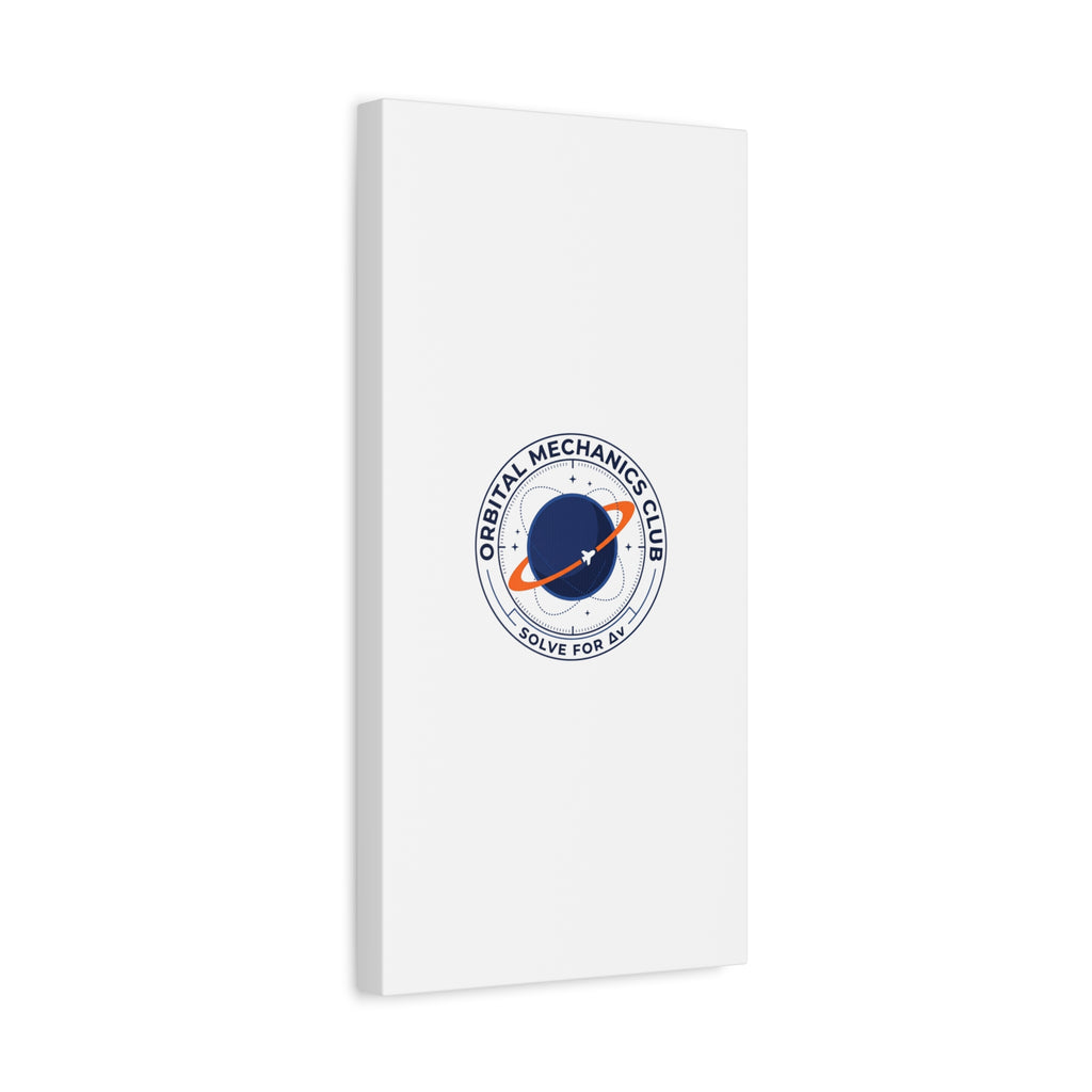 Orbital Mechanics Club Mission Patch Canvas – Space Rocket Wall Art | Astronaut & STEM Decor | Science Aesthetic Canvas