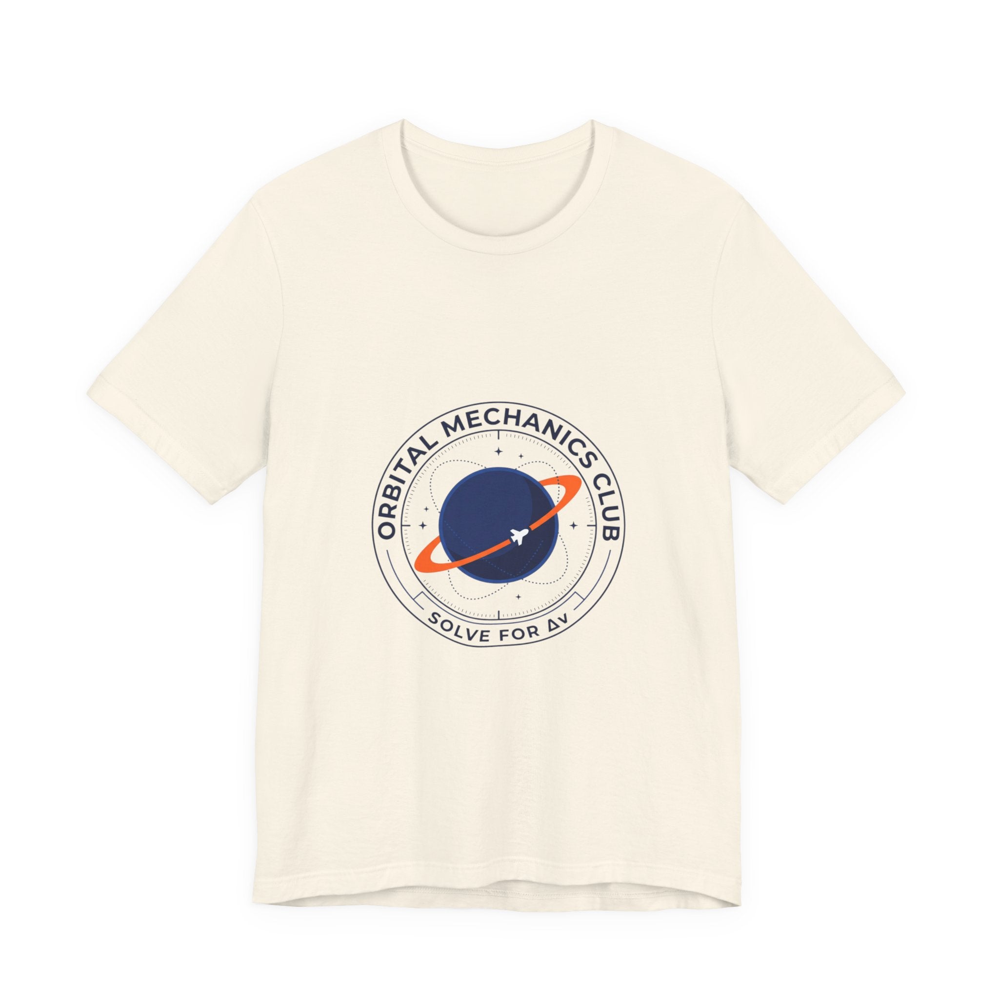 Orbital Mechanics Club Patch T-Shirt – Space Mission Graphic Tee | Rocket & Astronomy Design | Science Nerd Shirt