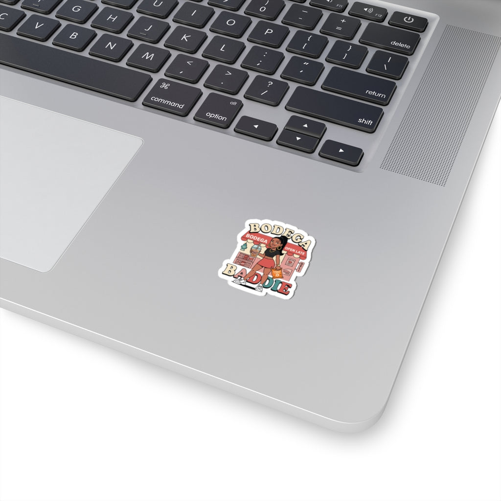 Bodega Baddie Kiss-Cut Stickers – NYC Y2K Aesthetic | Spanglish Streetwear Vibe | Cute Vinyl Laptop & Phone Stickers