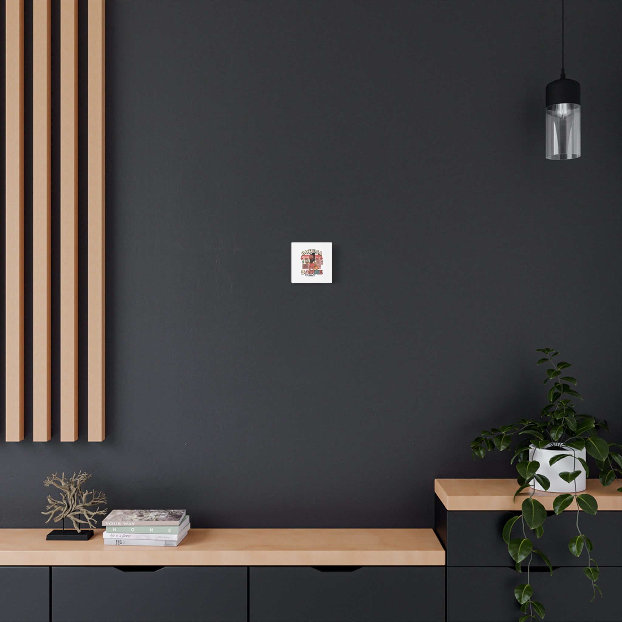 Bodega Baddie Matte Canvas Wall Art – NYC Y2K Aesthetic | Spanglish Deli Vibe | Streetwear Inspired Stretched Canvas