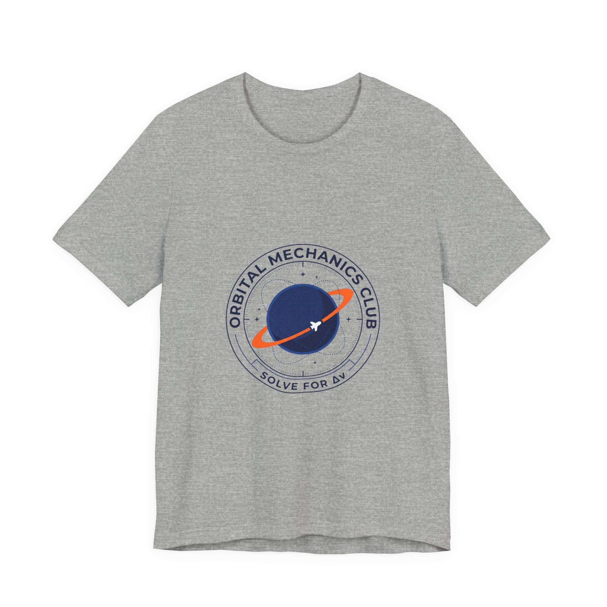 Orbital Mechanics Club Patch T-Shirt – Space Mission Graphic Tee | Rocket & Astronomy Design | Science Nerd Shirt