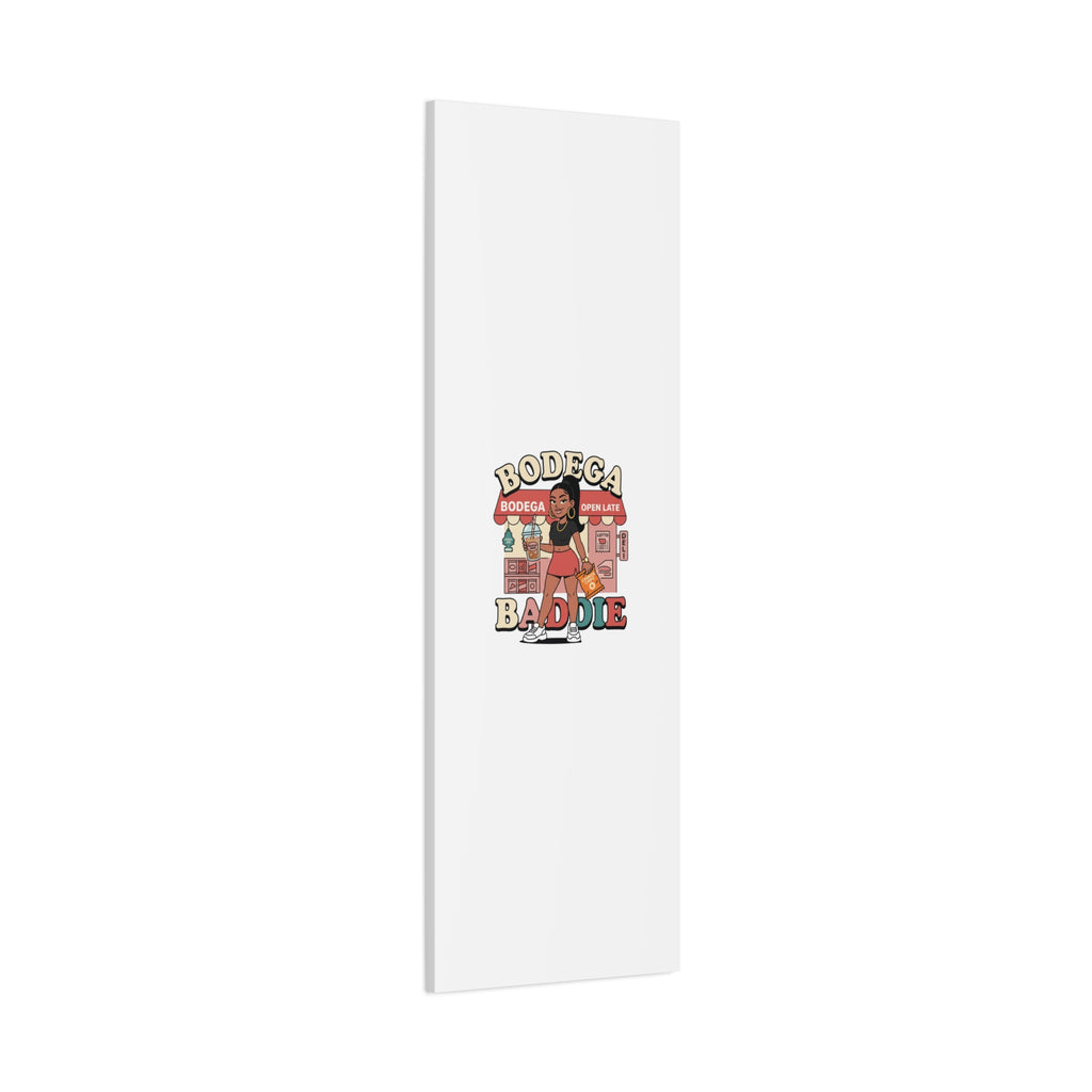 Bodega Baddie Matte Canvas Wall Art – NYC Y2K Aesthetic | Spanglish Deli Vibe | Streetwear Inspired Stretched Canvas