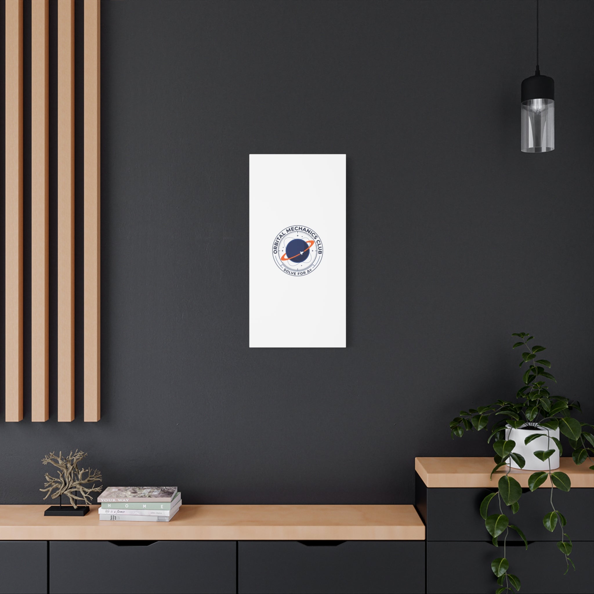 Orbital Mechanics Club Mission Patch Canvas – Space Rocket Wall Art | Astronaut & STEM Decor | Science Aesthetic Canvas