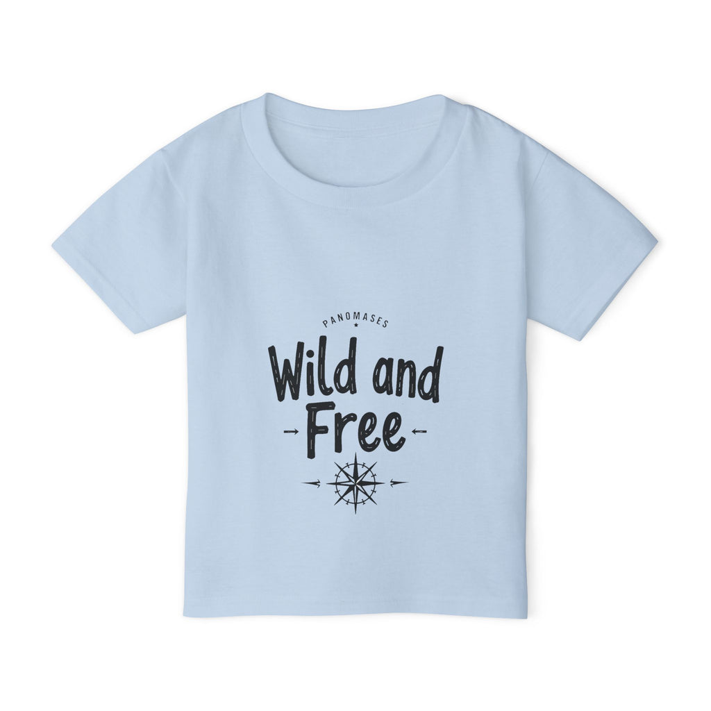Wild and Free Toddler T-Shirt – Cute Adventure Kids Tee | “Roar Means Love” Back Print | Soft Cotton Shirt for Toddlers
