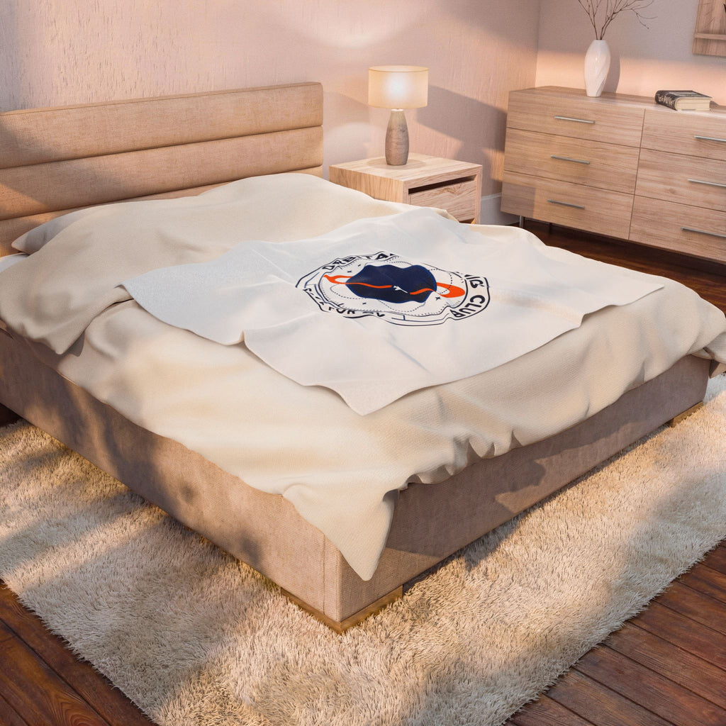 Orbital Mechanics Club Mission Patch Blanket – Space Rocket Throw | STEM & Astronomy Aesthetic | Soft Cozy Science Blanket