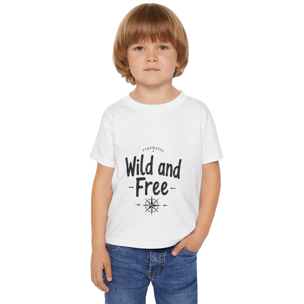 Wild and Free Toddler T-Shirt – Cute Adventure Kids Tee | “Roar Means Love” Back Print | Soft Cotton Shirt for Toddlers