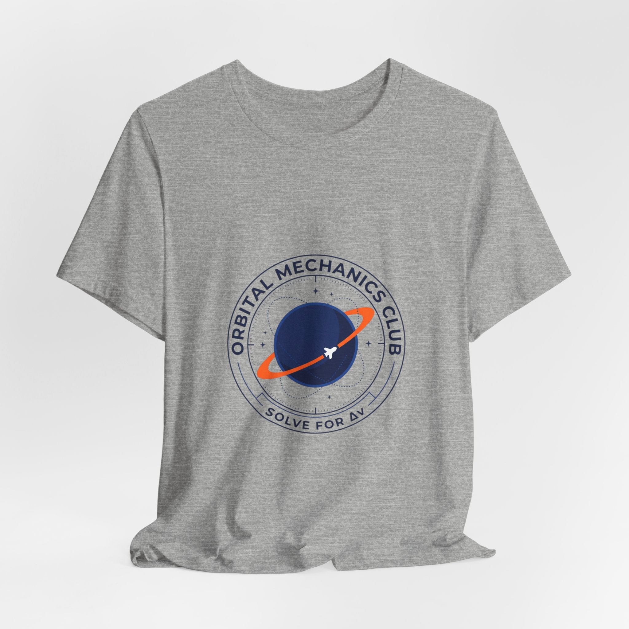 Orbital Mechanics Club Patch T-Shirt – Space Mission Graphic Tee | Rocket & Astronomy Design | Science Nerd Shirt