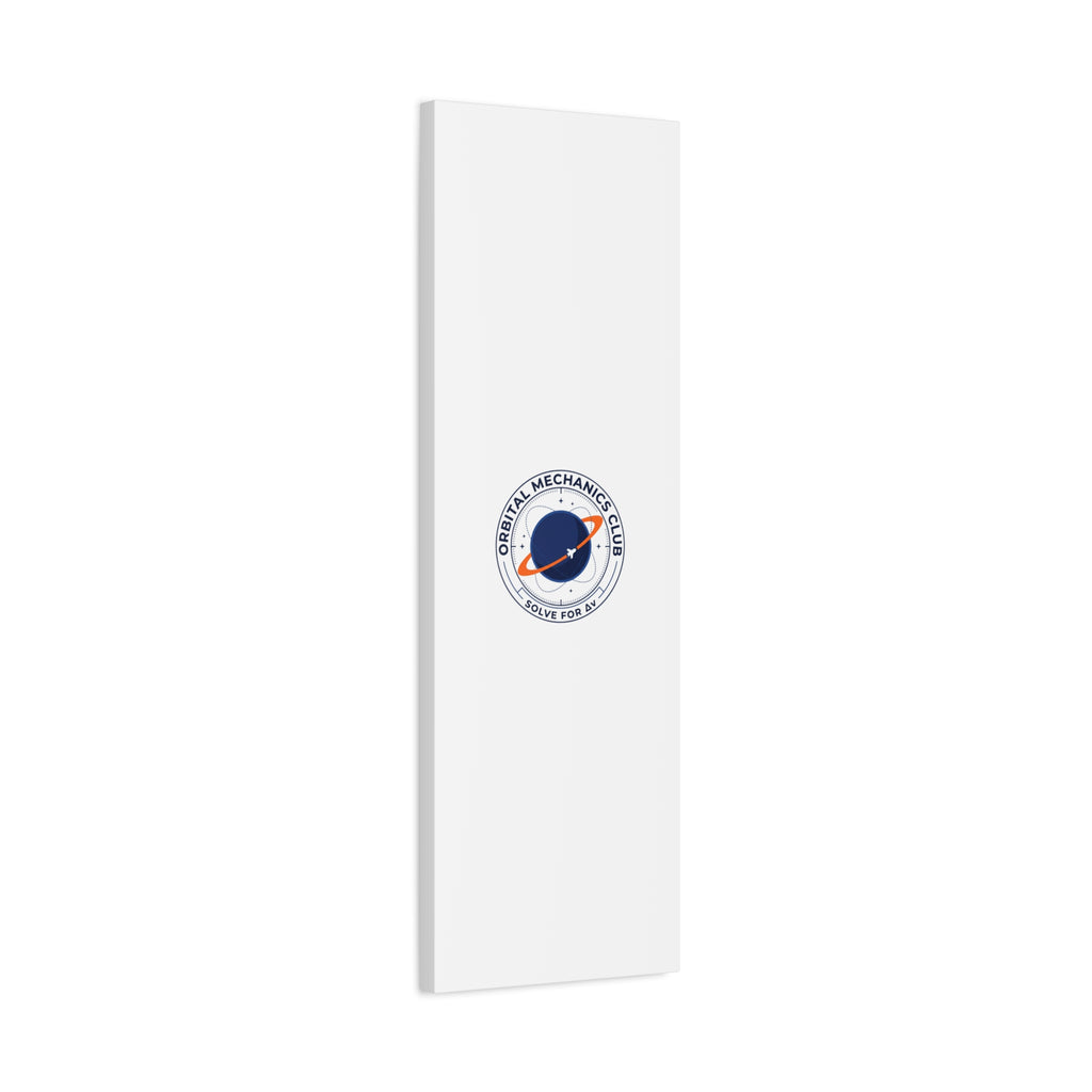 Orbital Mechanics Club Mission Patch Canvas – Space Rocket Wall Art | Astronaut & STEM Decor | Science Aesthetic Canvas