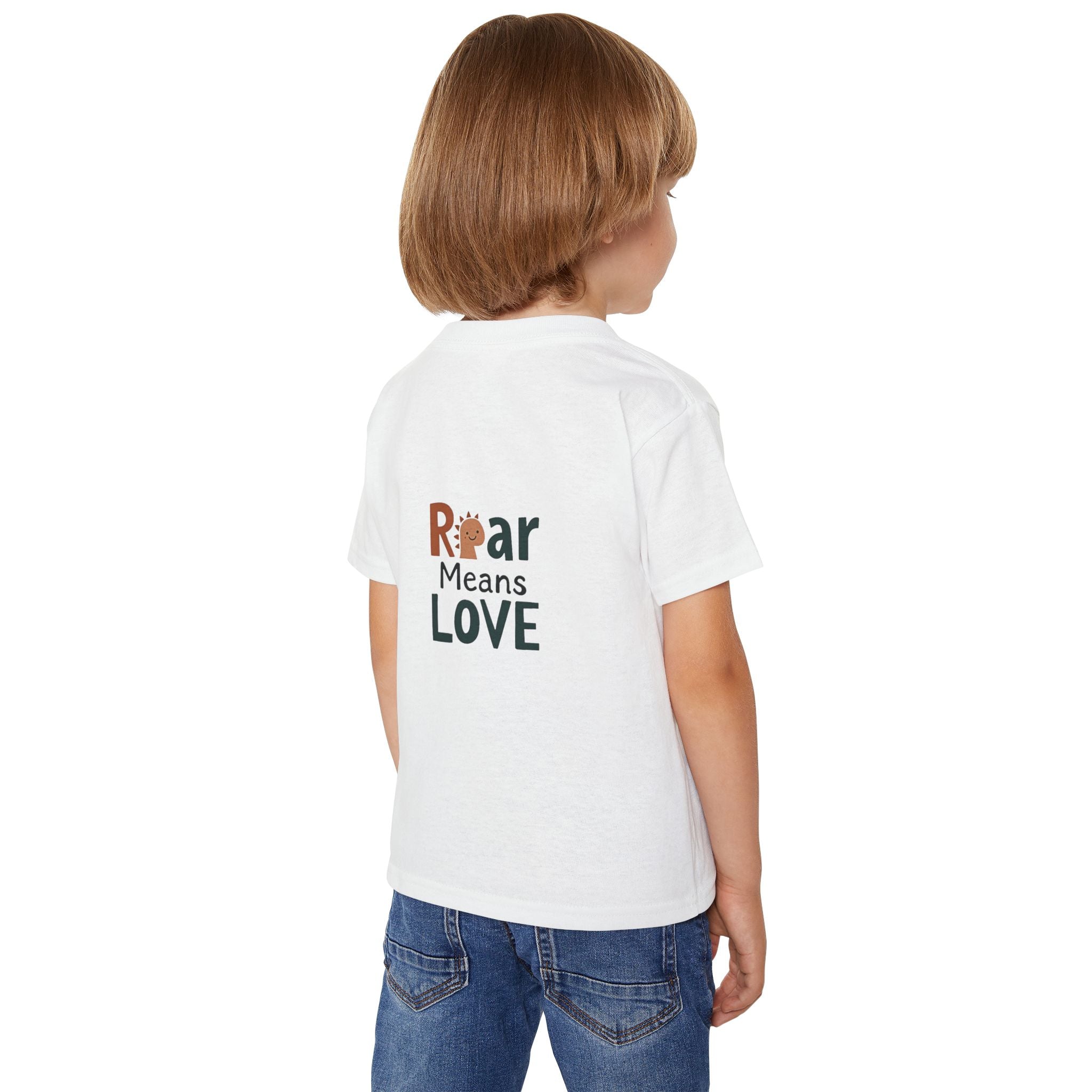 Wild and Free Toddler T-Shirt – Cute Adventure Kids Tee | “Roar Means Love” Back Print | Soft Cotton Shirt for Toddlers