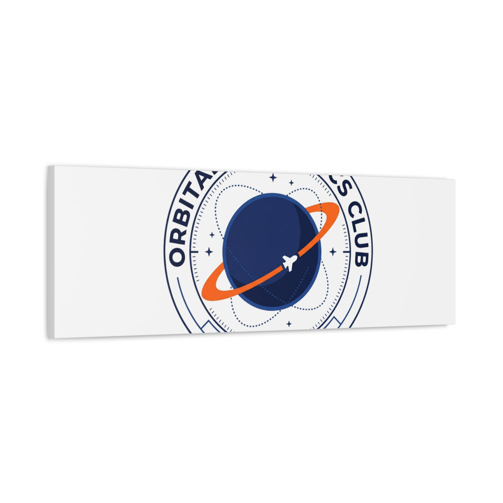 Orbital Mechanics Club Mission Patch Canvas – Space Rocket Wall Art | Astronaut & STEM Decor | Science Aesthetic Canvas