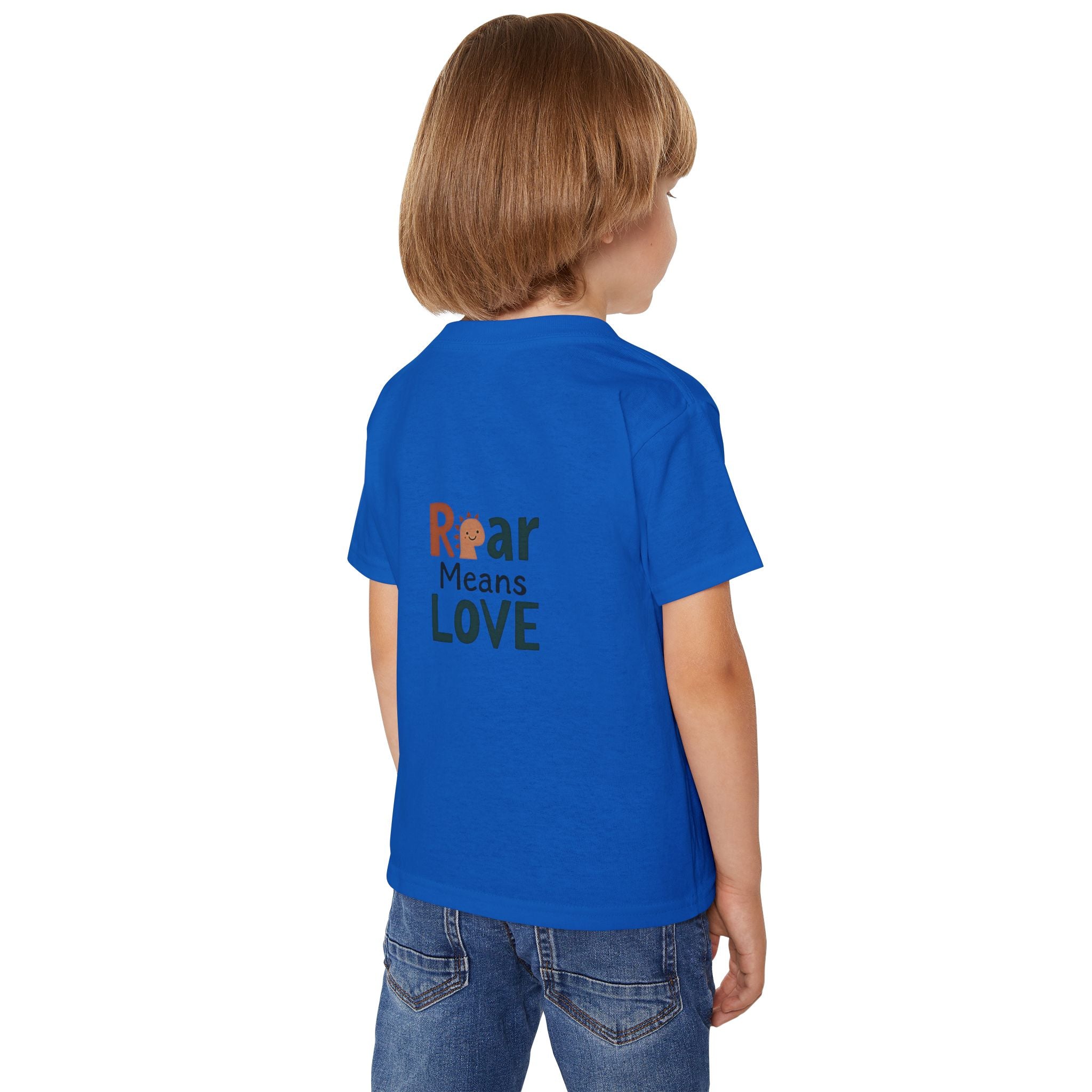 Wild and Free Toddler T-Shirt – Cute Adventure Kids Tee | “Roar Means Love” Back Print | Soft Cotton Shirt for Toddlers