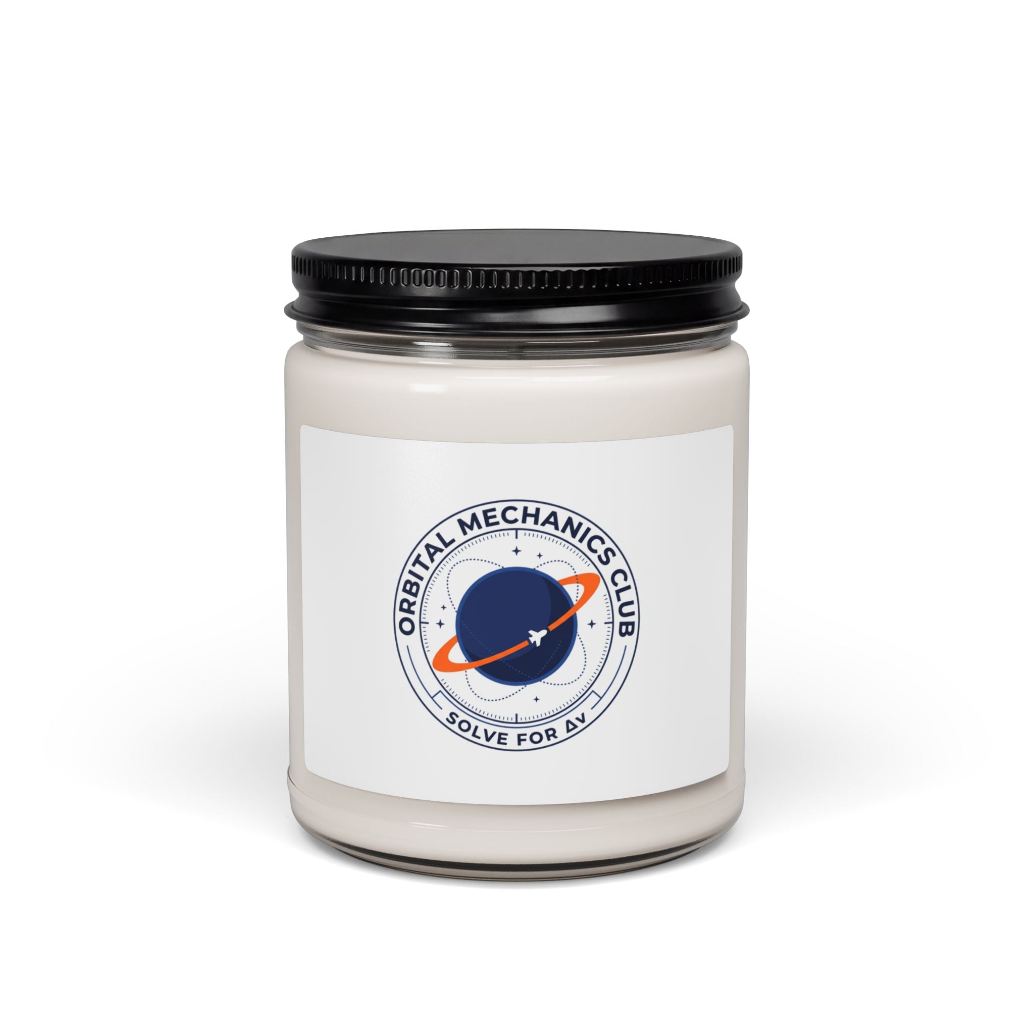Orbital Mechanics Club Soy Candle – Space Mission Patch Scented Candle | Cosmic STEM Decor | Science Nerd Gift