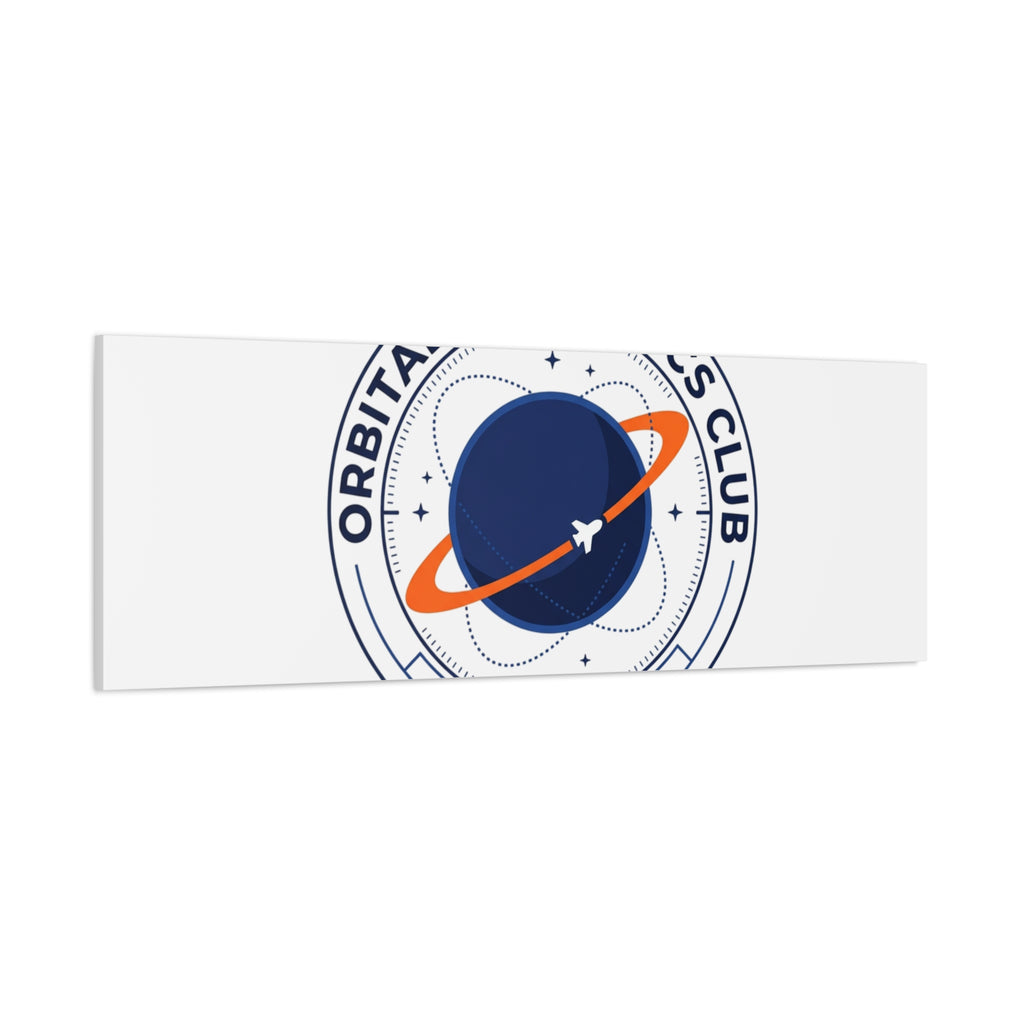 Orbital Mechanics Club Mission Patch Canvas – Space Rocket Wall Art | Astronaut & STEM Decor | Science Aesthetic Canvas