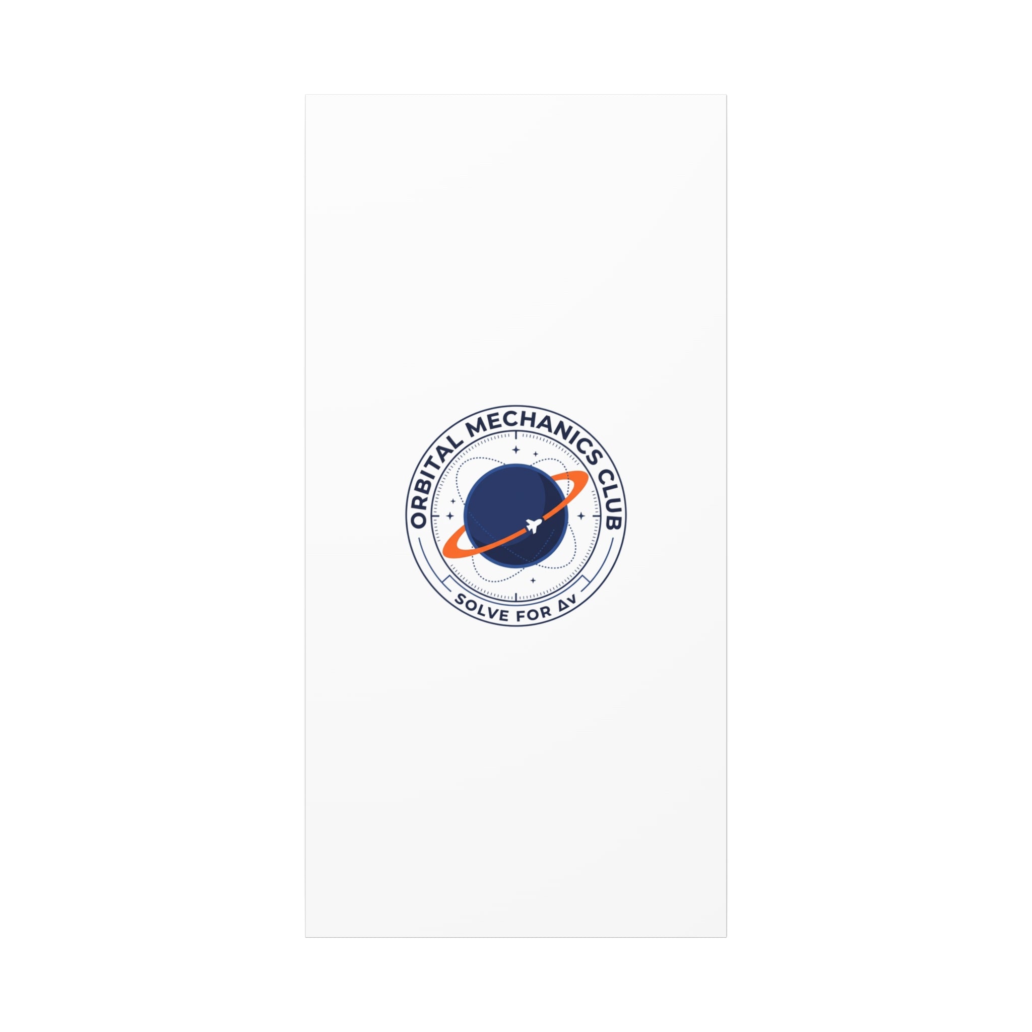 Orbital Mechanics Club Mission Patch Canvas – Space Rocket Wall Art | Astronaut & STEM Decor | Science Aesthetic Canvas