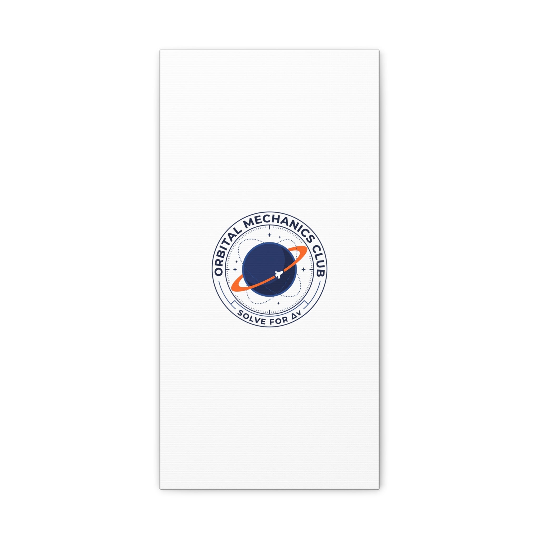 Orbital Mechanics Club Mission Patch Canvas – Space Rocket Wall Art | Astronaut & STEM Decor | Science Aesthetic Canvas