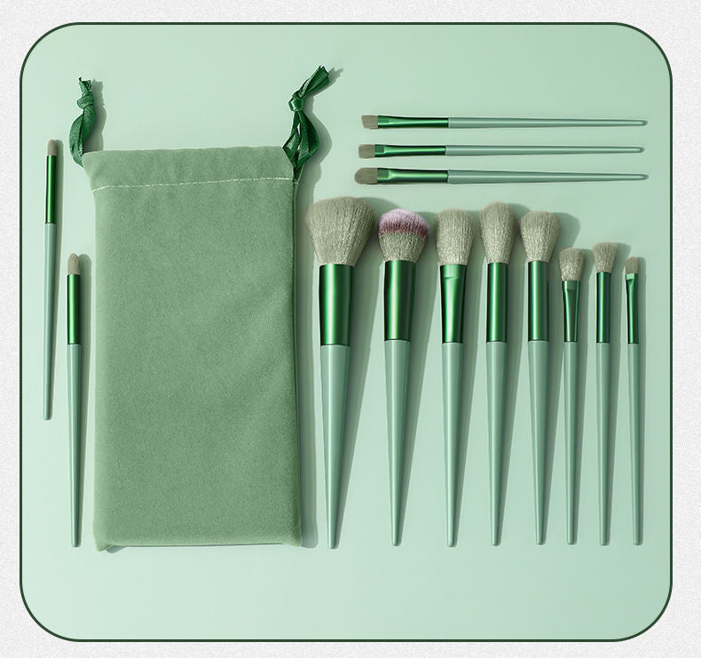 13-Piece Soft Makeup Brush Set for Beauty – Flawless Application with Velvet Bag