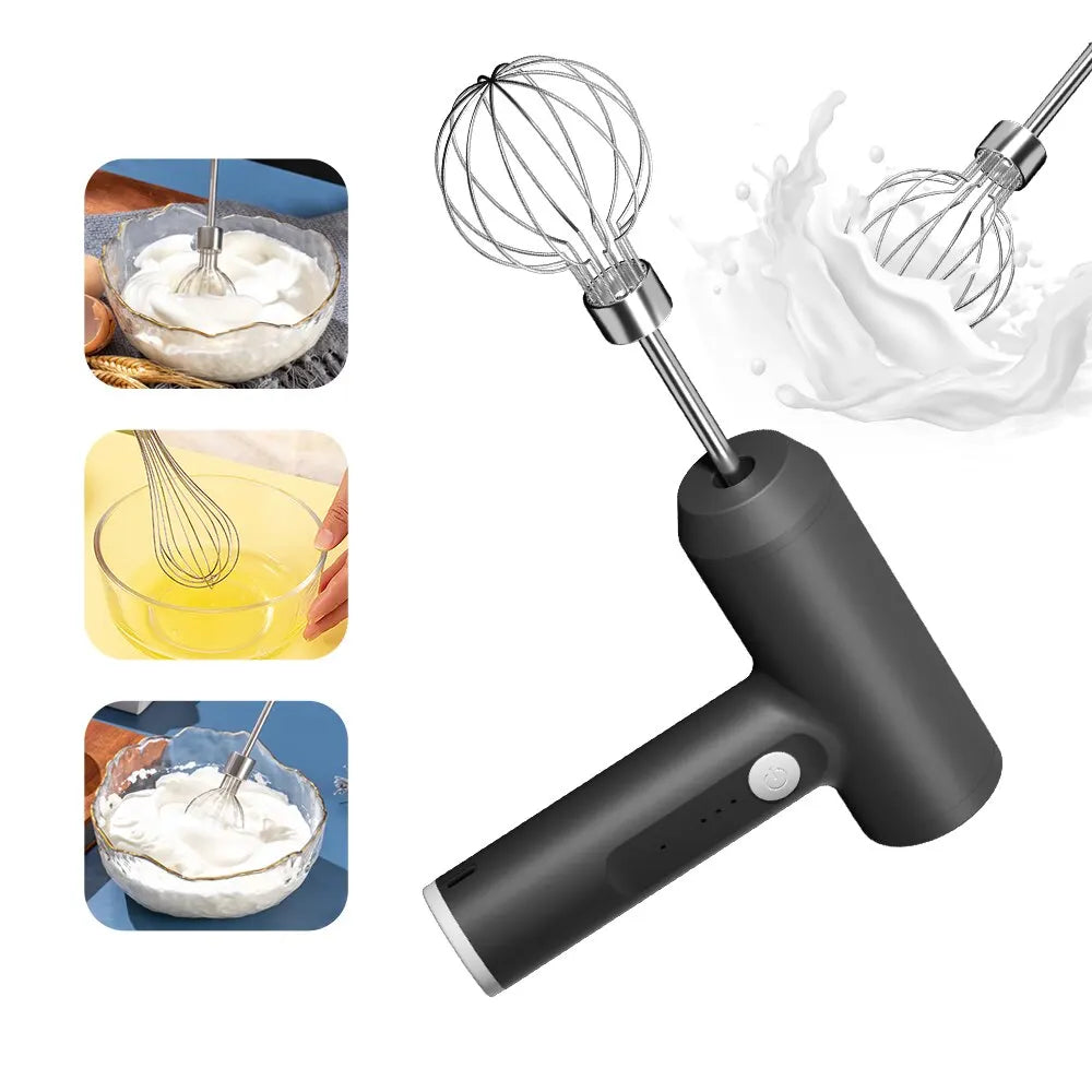 AeroMix™ Wireless Electric Hand Mixer – Portable 3-Speed Egg Beater & Baking Tool