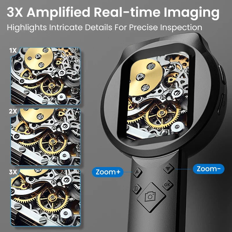 2.8" IPS Digital Magnifier – HD 1080P Portable Microscope (Up to 100×)