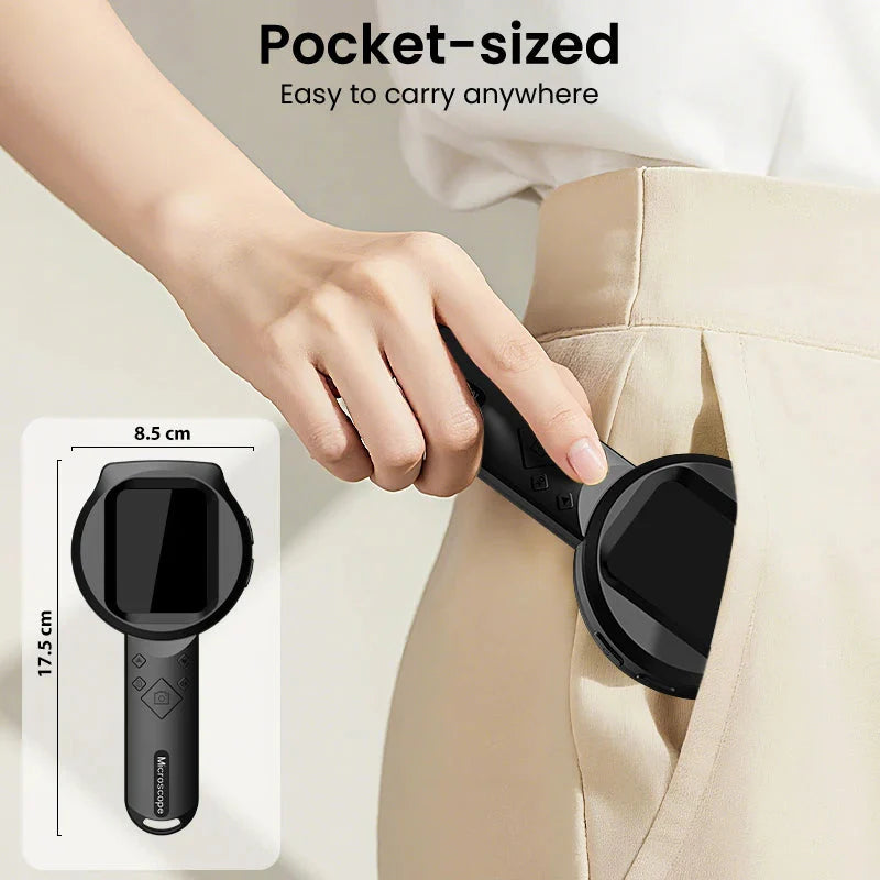2.8" IPS Digital Magnifier – HD 1080P Portable Microscope (Up to 100×)