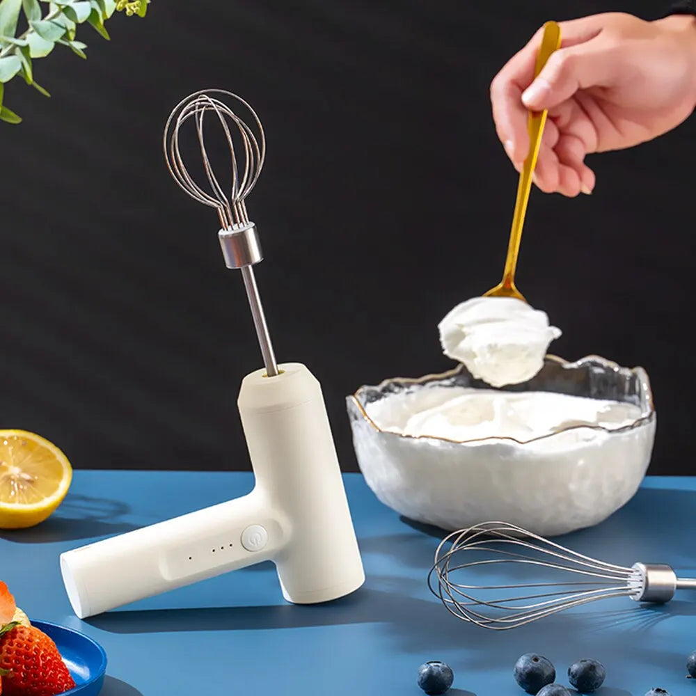 AeroMix™ Wireless Electric Hand Mixer – Portable 3-Speed Egg Beater & Baking Tool