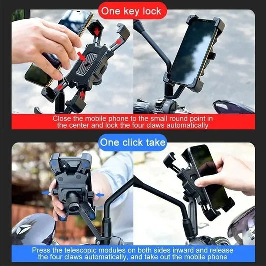 Automatic Locking Bicycle Phone Mount