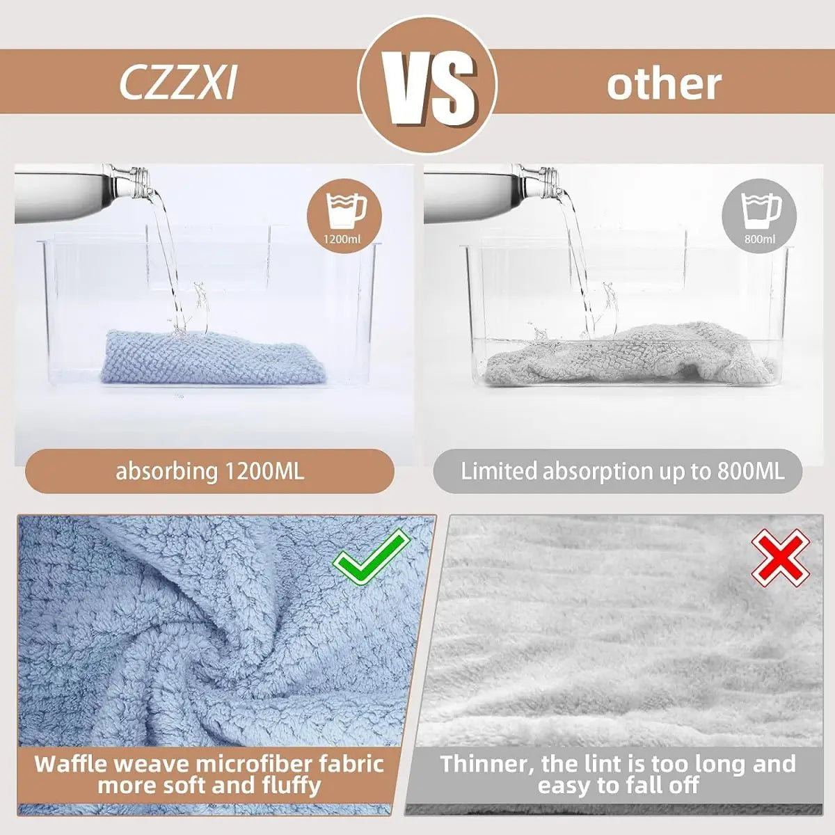 Quick-Dry Microfiber Hair Towel