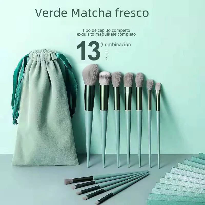 13-Piece Soft Makeup Brush Set for Beauty – Flawless Application with Velvet Bag